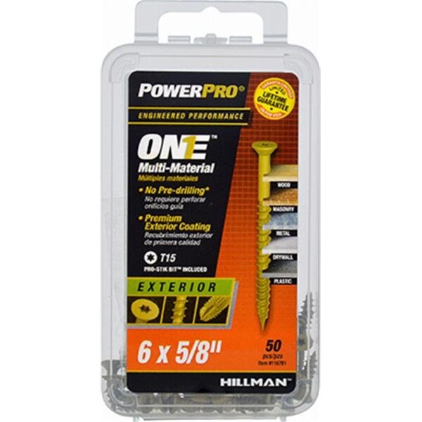 Hillman Fasteners 240663 6 x 0.62 in. Exterior Flat Head One Screw - Bronze Epoxy; Pack of 50